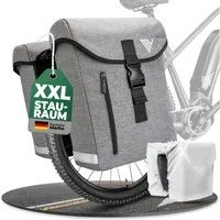 MIVELO Fahrradtasche Fahrrad Gepäckträgertasche Doppeltasche 36L inkl. Regenschutzhülle, Recyceltes Polyester