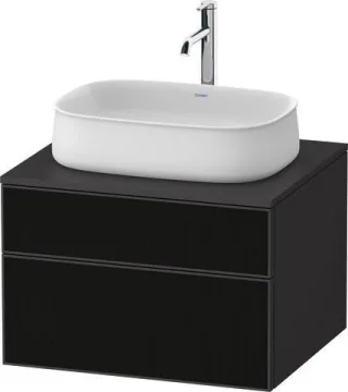 Duravit Zencha Konsolenwaschtischunterbau wandhängend Graphit & Schwarz Linienstruktur n/a & Superma ZE4820063800000