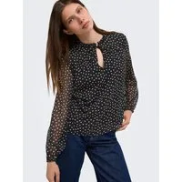 ONLY Chiffonbluse ONLDITSY L/S BLOUSE WVN Kunstfaser, regular fit