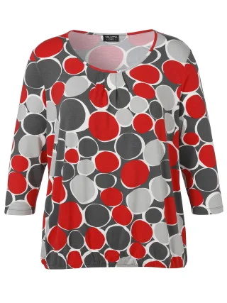 VIA APPIA DUE - T-Shirt Rundhals 3/4 Arm Druck graphit multicolor - Gr. - 52