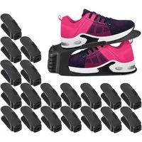 relaxdays Schuhstapler 20er Set, schwarz