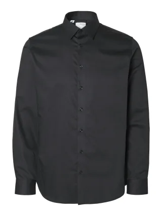 SELECTED MEN - SLHSLIM-PERFORMANCE SHIRT LS NOOS Black - Gr. - M