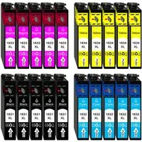 Druckerparadies 20er Multipack für Epson 16XL Tintenpatronen Set Tintenpatrone (20-tlg., WF2010 WF2510 WF2520 WF2530 WF2540 WF2630 WF2650 WF2660 WF2750 WF2760)