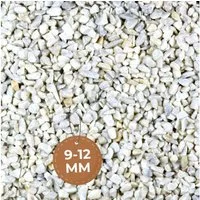 GarPet Zierkies Kieselsteine Garten 25 Kg Aquarium Kies Dekostein Weiß Zierkies Garten