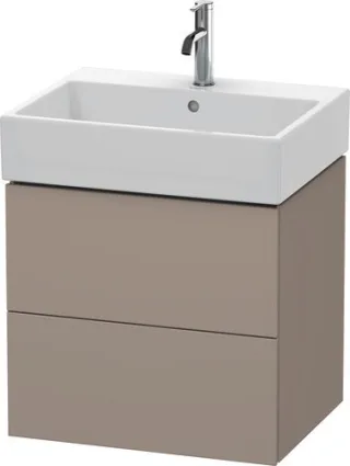 Duravit L-Cube Waschtischunterbau wandhängend Basalt Matt 584x459x544 mm - LC627504343 LC627504343
