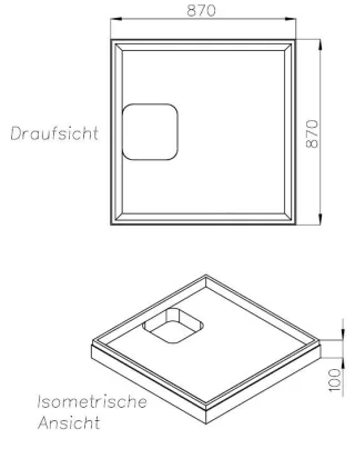 Neuesbad Wannenträger für Ideal Standard Ultra Flat New 90x90x2,5 SD 27426