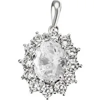 Firetti Kettenanhänger Schmuck Geschenk Silber 925 Halsschmuck Anhänger Lady D Diana Royal, mit Glasstein, Zirkonia (synth)