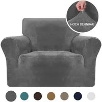 Diwzbyn Sofahusse Velvet Sofabezüge 1/2/3/4-Sitzer Stretch rutschfeste Couchbezug, für Hunde Katze Haustierfreundlich