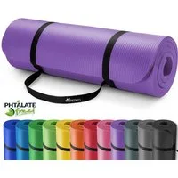 TRESKO Gymnastikmatte rutschfest mit Tragegurt Sportmatte gepolstert, Yogamatte Gymnastikmatte Dick Fitnessmatte