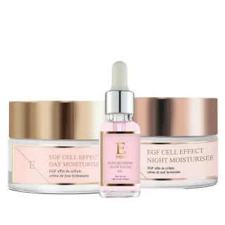 EGF Cell Effect Day Moisturizer + EGF Cell Effect Night Moisturier + Rose Blossom Facial Oil 30ml