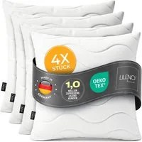 LILENO HOME Kopfkissen - gestepptes Kissen in verschiedenen Größen - Made in Germany, Füllung: 100% Polyester, Rückenschläfer, Seitenschläfer, Bauchschläfer, Spar-Set, 4er Set, Dekokissen 50x50 cm, allergikergeeignet, Bettkissen oder Kopfkissen