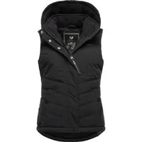 Ragwear Steppweste Hesty Wasserdichte Outdoor-Weste mit abnehmbarer Kapuze