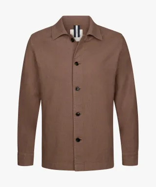 Profuomo - Clay Leinen-Overshirt clay - Gr. - S
