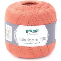 Gründl Häkelgarn 100, Baumwolle dünn zum Häkeln Handarbeiten DIY, 100g Häkelwolle, 566,00 m (Baumwollgarn, Filethäkelgarn), 60° waschbar