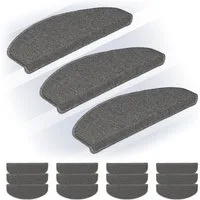 relaxdays Stufenmatte Abgerundete Stufenmatten im 15er Set, Höhe: 40 mm, grau