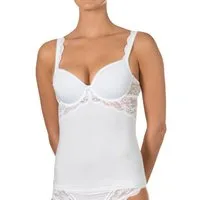Nina Von C. Schalen-BH-Hemd Silver Edition (1er-Pack, 1-tlg) Unterhemd mit Formbügel und Spitzen-Details