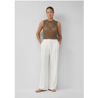 s.Oliver Chinos Hose Hose mit Extra Wide Leg und Crêpe-Struktur