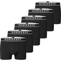 Schiesser Boxershorts Organic Cotton mit sportlichem Webgummibund und SCHIESSER-Logo-Prägung im 6er Pack
