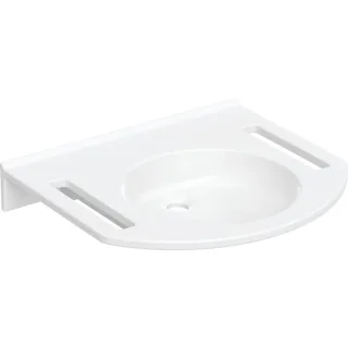 Geberit Publica Waschtisch rundes Design, mit Ausschnitten, barrierefrei: 60x55cm, 501041001 501041001