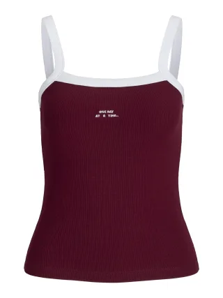 JJXX - JXFIFI STR SL RIB EMB TOP JRS cabernet - Gr. - XL