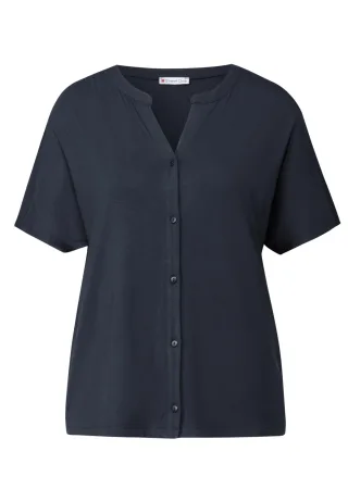 Street One - Shirt im Tunika-Look deepwater blue - Gr. - 36