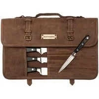 DRAKENSBERG Messertasche Messertasche »Blade« Havanna-Braun, Rollbares Messer-Etui im Vintage-Design, handgemacht aus Büffelleder