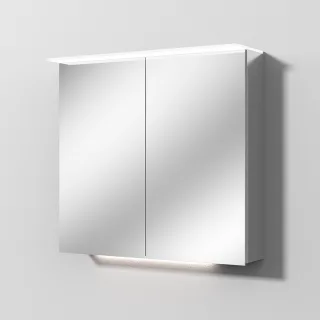 Sanipa Reflection Aluminium-Spiegelschrank ANNY 80 mit LED-Lichtsegel, AU3629Z AU3629Z