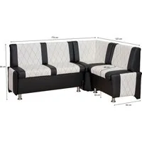 Rodnik Eckbank mit Stauraum Polin (Sitzbank gepolstert für Esszimmer, Küche), aus Kunstleder oder Möbelstoff