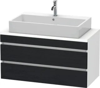Duravit DuraStyle Konsolenwaschtischunterbau wandhängend Eiche Schwarz & Weiß Matt 1000x478x512 mm - DS530901618