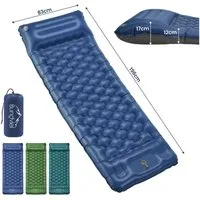 Bundviel Isomatte Luftmatratze Outdoor Camping Isomatte Selbstaufblasend Ultraleicht, 12cm Ultradicke 83cm Ultrabreite mit Fußpumpe
