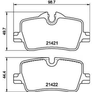 Hella Bremsbel?ge hinten BMW 2er 3er 4er 8DB355040-681