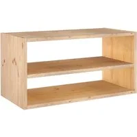 Astigarraga Kit Line Standregal Vollholzregal - Dinamic, Modulares Regal mit 2 Ebenen, TV Unterschrank
