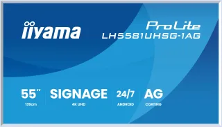 Iiyama 65"W LCD 4K UHD VA Gallery Line with Rem | lh6581uhsg-1ag |