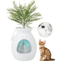 COSTWAY Katzentoilette, 63L Katzenklo, intelligente Geruchsentfernung & Sterilisation