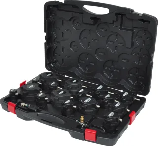KS Tools Turbolader-Ladeluft-System-Prüfkoffer-Satz, 17-tlg - 150.2520