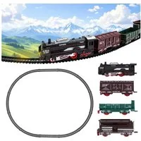 Spetebo Spielzeugeisenbahn-Set Elektrische Spielzeug Eisenbahn inklusive Schienen - 16-teilig, (Anzahl, 1-tlg., Stück), als Kreis oder Oval