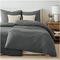 Topfinel Bettwäsche 135x200cm, Seersucker Bettwäsche-Sets, bügelfrei, allergiker, kühlende, 100% Mikrofaser, 4 teilig, Pflegeleicht, kuschelig, weich, Winter Sommer Herbst bedding set