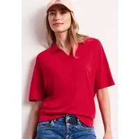 STREET ONE Poloshirt Sommershirt mit breitem elastischem Bund