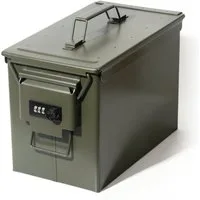 Zedelmaier Aufbewahrungsbox Munitionskiste, Ammo Box, Patronenbox, mit Zahlenschloss, Aufbewahrungsbox für Lithiumbatterien, Munition