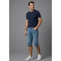 Arizona Jeansbermudas mit Abriebeffekten für einen collen Used-Look Regular Fit Passform, gerade Beinform, niedrige Leibhöhe