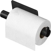 doporro Toilettenpapierhalter Klopapierhalter moderner Klorollenhalter aus Edelstahl Lino-02, seitlichen Haken, bohrfreie Montage