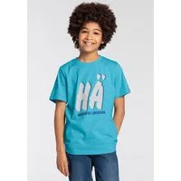 KIDSWORLD T-Shirt FRAGEWORT MIT 2 BUCHSTABEN Kurzarm, Basic Passform, mit Statements/Sprüchen