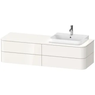 Duravit Happy D.2 Plus Konsolenwaschtischunterbau wandhängend Weiß Hochglanz 1600x550x408 mm - HP496 HP4963R22220010