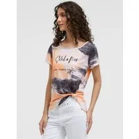 SOCCX Rundhalsshirt mit Seitenschlitze