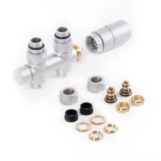 Terma Set Thermostat Verbunddurchgangsventil 50mm CYLINDER GZ 1/2"-Ø16x2, Ø15 links, WRZT5G3-ST, S WRZT5G3-ST