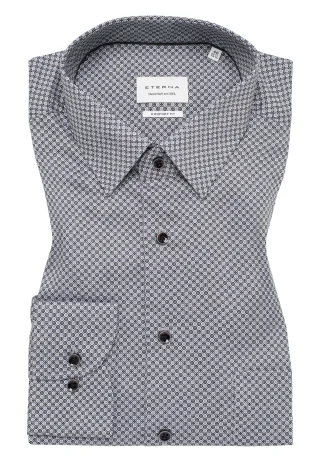 ETERNA - Hemd Twill Langarm grau - Gr. - 44