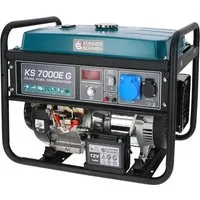 Könner & Söhnen Stromerzeuger KS 7000E G, 5,50 in kW, (4-Takt, Kupfer,Steckdosen 1x16A (230V),1x32A (230V), 1-tlg., E-Start, Automatischer Spannungsregler), Automatischer Spannungsregler, Anzeige (Volt, Hz)