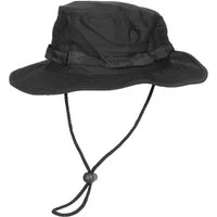 MFH Outdoorhut US GI Buschhut, mit Kinnband, GI Boonie, Rip Stop, schwarz