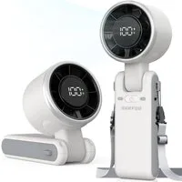 AIMAX Handventilator Handventilator 4000 mAh mit LED-Anzeige und 5 Stufen