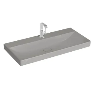 VitrA New Metropole Waschtisch wandgebunden rechteckig 100 x 47 cm mit Hahnloch ohne,7529B476-0041 7529B476-0041